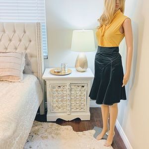 Roberto Cavalli Black Silk Flare Skirt